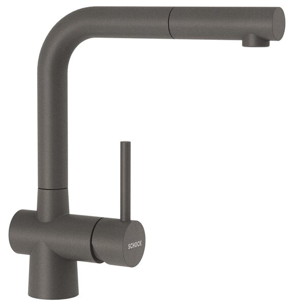 Rubinetto da cucina Schock Laios (bocca estraibile) Cristadur Silverstone SIL