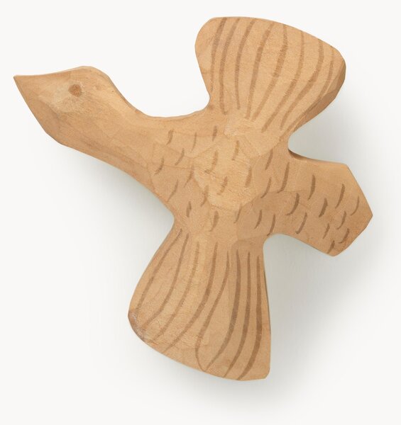 Gancio da parete fatto a mano in legno di pioppo Billie Bird
