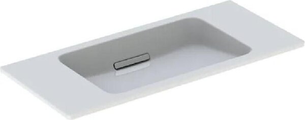 Geberit ONE - Lavabo 900x400x130 mm, senza sfioratore, senza foro per rubinetto, scarico orizzontale, KeraTect, bianco 500.390.01.1