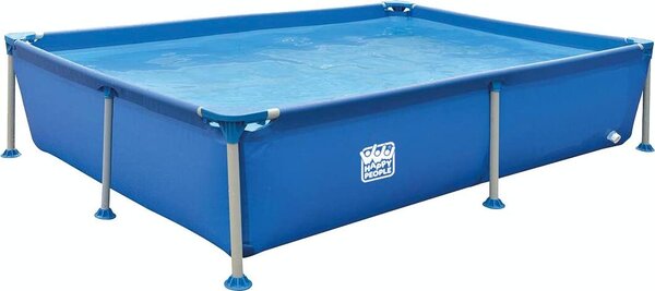 Piscina con telaio in acciaio Happy People 228x159x42 cm Piscina da giardino rettangolare Piscina con telaio