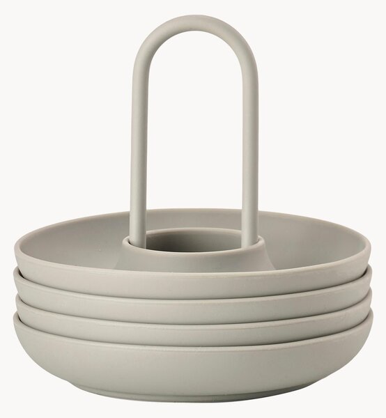 Portauova con supporto Singles, set da 4