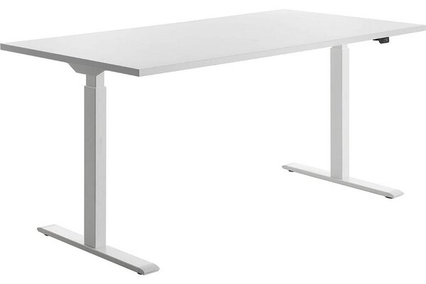 Topstar E-Table scrivania regolabile in altezza bianco rettangolare con gambe a T bianco 160,0 x 80,0 cm