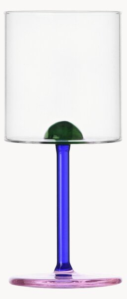 Bicchiere vino in vetro borosilicato fatto a mano Dot