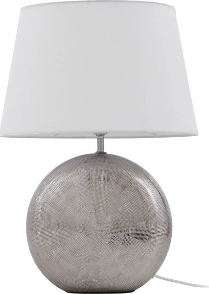 Lampada da tavolo Lindby Florentino, 49 cm, Vetroceramica, tessuto