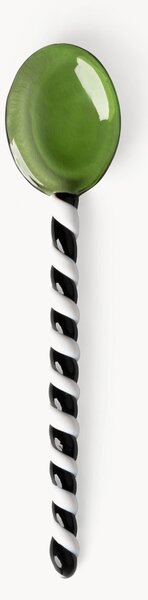 Set di 4 cucchiai in vetro borosilicato fatti a mano Duet