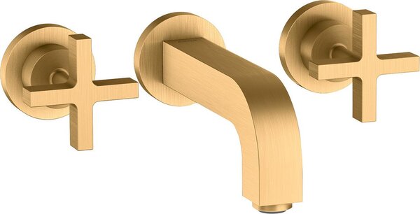 Hansgrohe AXOR Citterio mitigeur lavabo 3 trous encastré, bec 162mm, poignées transversales, rosettes pour montage mural, 39313950, 39313950