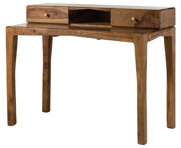 MASSIVMOEBEL24 | ANCONA #150 Scrivania in legno di sheesham - laccato / marrone 120x60x95