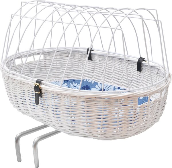 Cestino per bicicletta Aumüller bianco, L: 68 cm - incl. Klickfix, montaggio sulla serie sterzo