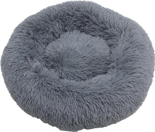 Letto per cani Cuscino per cani Cestino per cani 100 cm in peluche Letto per animali domestici Divano per cani Grigio scuro