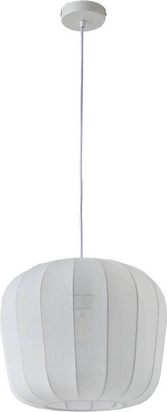 Lindby lampada a sospensione Helin, bianco, Ø 35 cm, tessuto