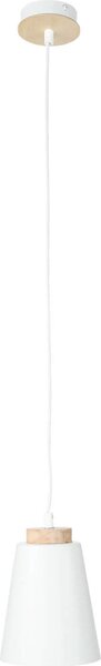 Lampada a sospensione bianca Design scandinavo metallo legno E27 Lampada a sospensione tavolo da pranzo cucina soggiorno