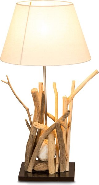 Lampada da tavolo in legno driftwood 35x35x65cm lampada lampada in legno unica nel suo genere