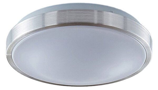 Lindby Lampada da soffitto LED Emelie, Ø 30 cm, colore alluminio, metallo
