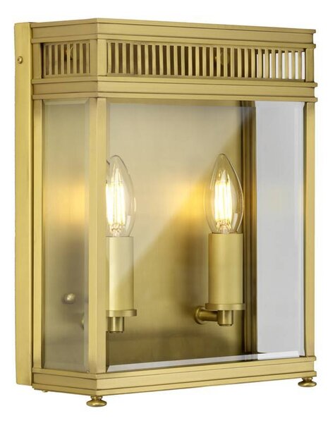 Lampada da parete per esterni in ottone spazzolato E14 40W Holborn Elstead