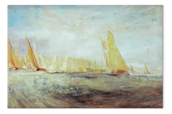 Riproduzione William Turner - Schizzo per 'East Cowes Castle: La regata che batte al vento