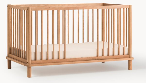 Lettino per bambini regolabile in altezza in legno di quercia Latitude, 70 x 140 cm