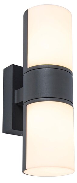 Applique da esterno a LED CYRA antracite-bianca 15W, bianco caldo 1000 lm, alluminio, dimensioni: 12x24,5x7,8 cm, IP54, Lutec