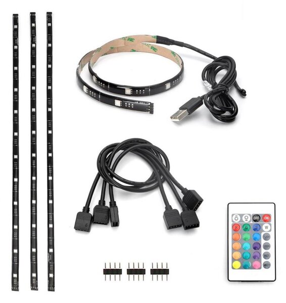 Aigostar - SET 4x Striscia LED RGB Dimmerabile 0,5m LED/2,5W/5V IP65 + tc