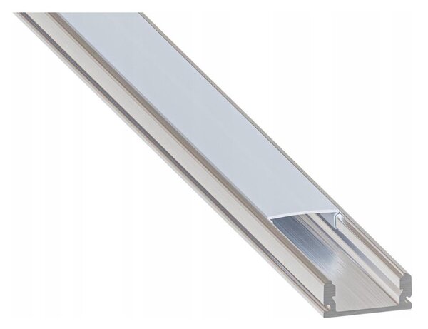 Profilo da incasso per strisce LED 1 m argento/bianco