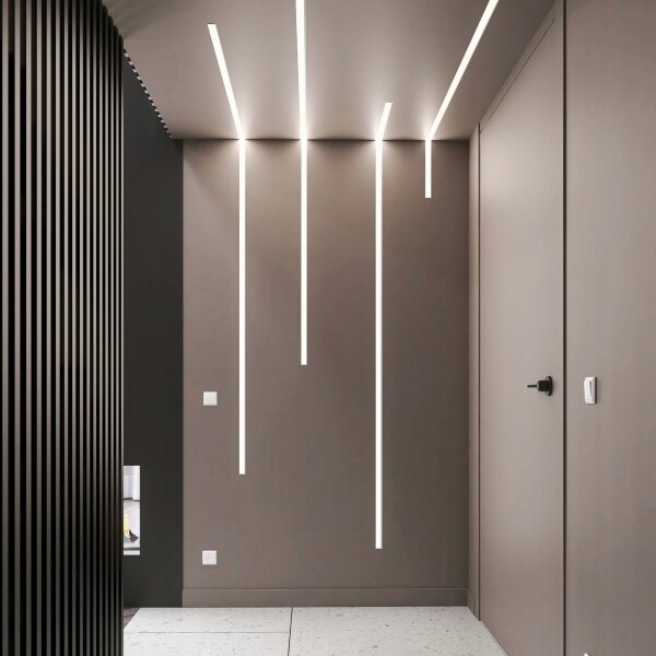 Profilo da incasso per strisce LED 1 m argento/bianco