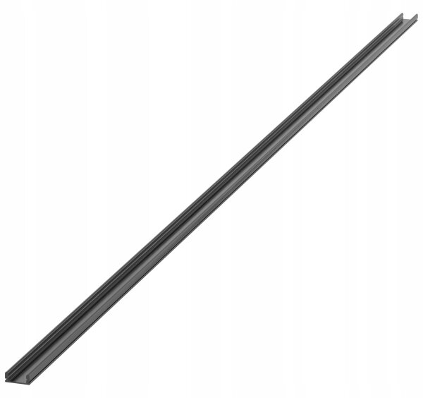 Profilo da incasso per strisce LED 1 m, nero/trasparente
