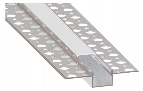 Profilo da incasso per strisce LED 1 m argento/bianco