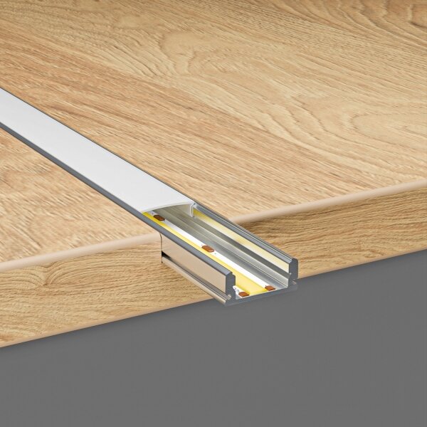 Profilo da incasso per strisce LED 1 m argento/bianco