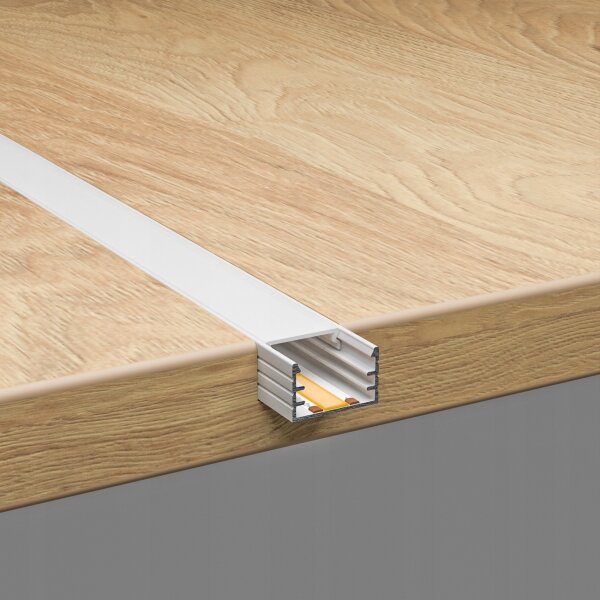 Profilo da incasso per strisce LED 1 m, bianco