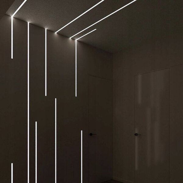 Profilo da incasso per strisce LED 1 m argento/bianco