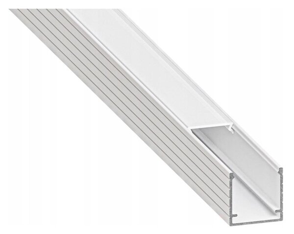 Profilo da incasso per strisce LED, 1 m, bianco