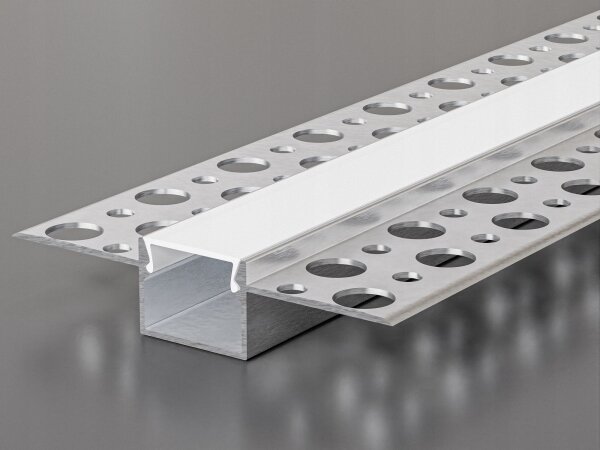 Profilo da incasso per strisce LED 1 m argento/bianco