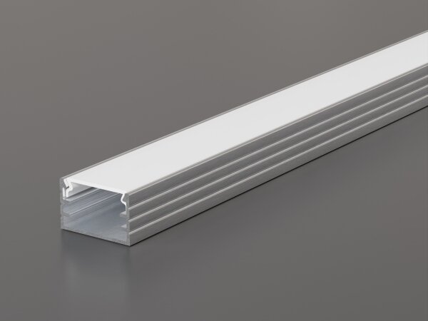 Profilo da incasso per strisce LED 1 m, argento/bianco