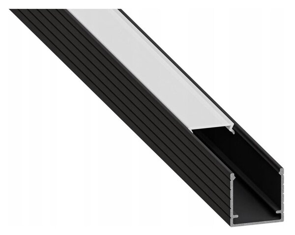 Profilo da incasso per strisce LED 1 m nero/bianco