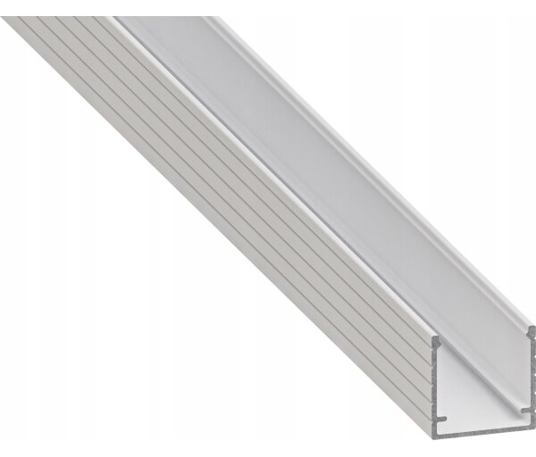 Profilo da incasso per strisce LED, 1 m, bianco