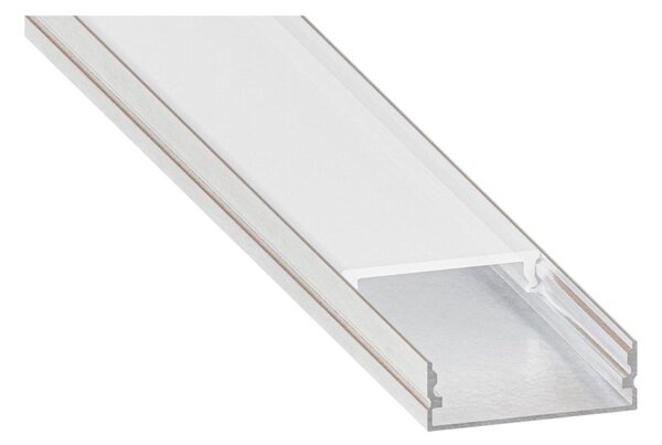 Profilo da incasso per strisce LED 1 m argento/bianco