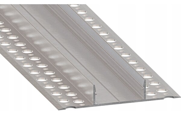Profilo ad incasso per strisce LED 1 m, argento/bianco