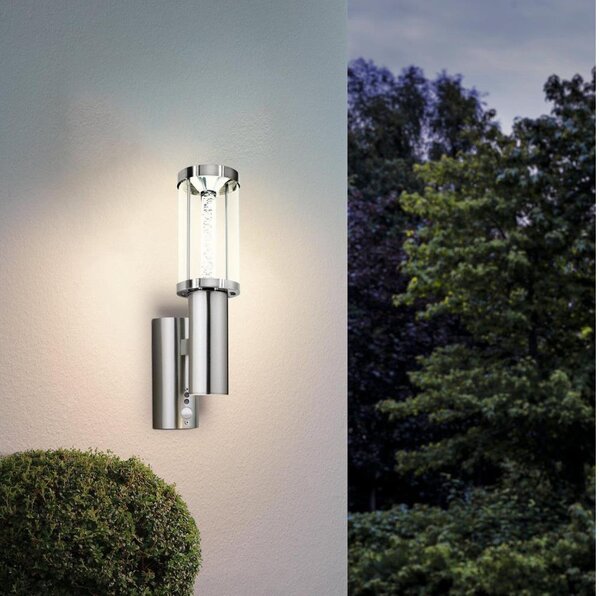 Eglo 94128 - Lampada da esterno LED con sensore TRONO STICK 1xGU10/3W + LED/3,7W IP44