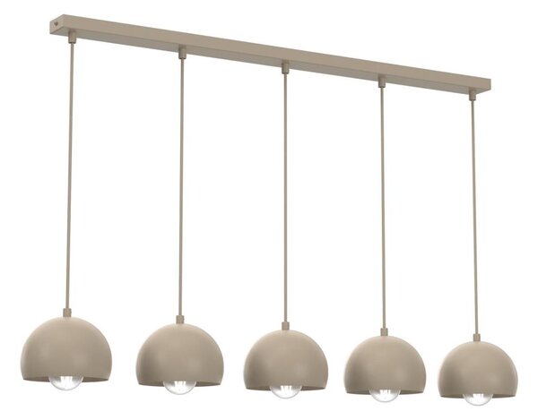 Lampadario sospeso con cavo SOOL 5xE27/15W/230V beige