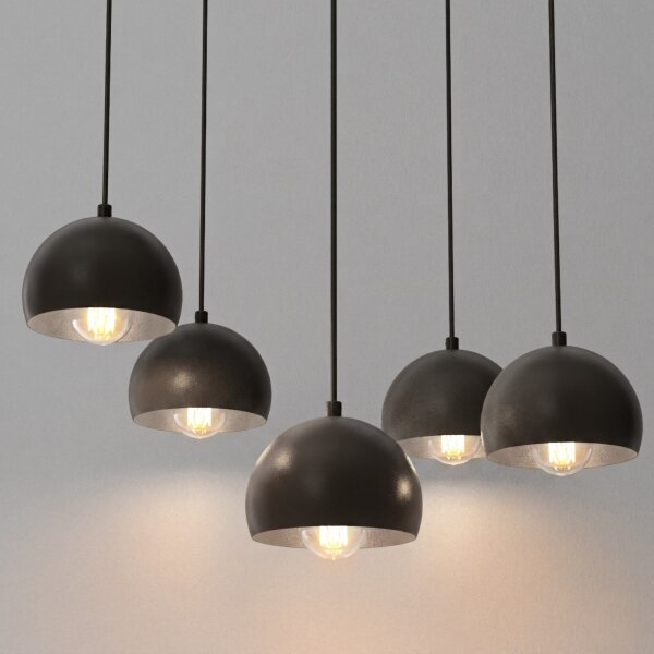 Lampadario a cavo SOOL 5xE27/15W/230V nero