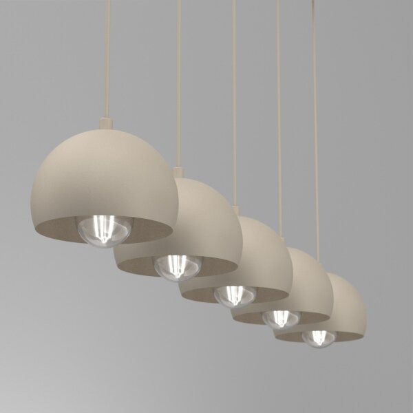 Lampadario sospeso con cavo SOOL 5xE27/15W/230V beige