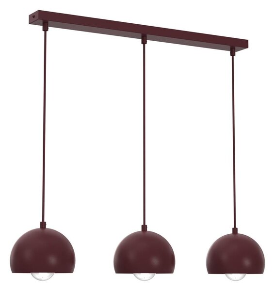 Lampadario a cavo SOOL 3xE27/15W/230V bordeaux