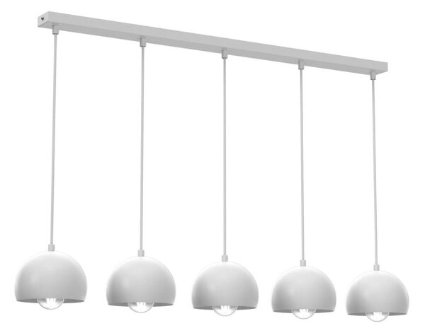 Lampadario a sospensione con cavo SOOL 5xE27/15W/230V, bianco