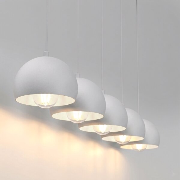 Lampadario a sospensione con cavo SOOL 5xE27/15W/230V, bianco