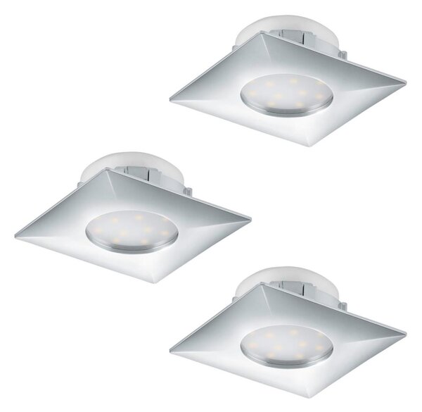 Eglo 95802 - Confezione da 3 faretti LED da incasso PINEDA LED/6W/230V