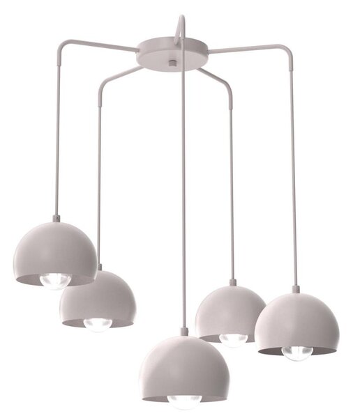 Lampadario a sospensione con cavo SOOL 5xE27/15W/230V crema