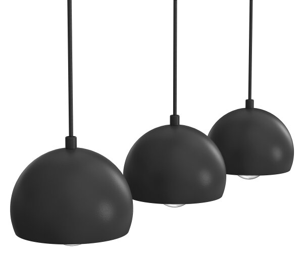 Lampadario su cavo SOOL 3xE27/15W/230V nero