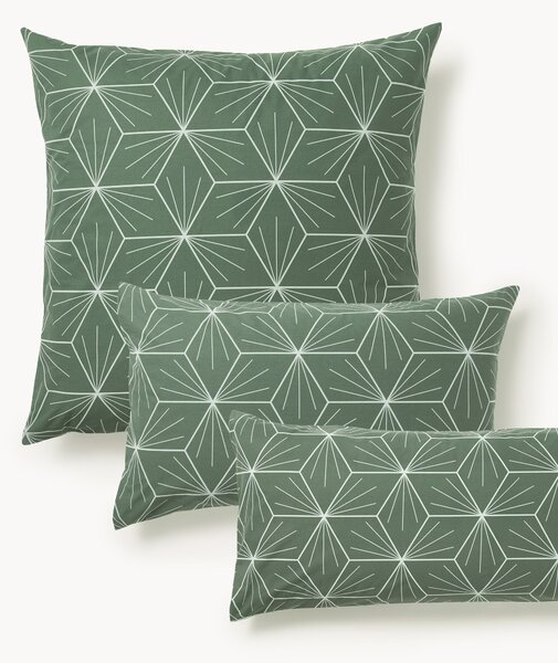 Federa reversibile in cotone con stampa geometrica Ilda