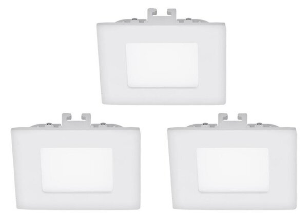 Eglo 94733 - Set da 3 faretti LED da incasso FUEVA 1 LED/2,7W/230V