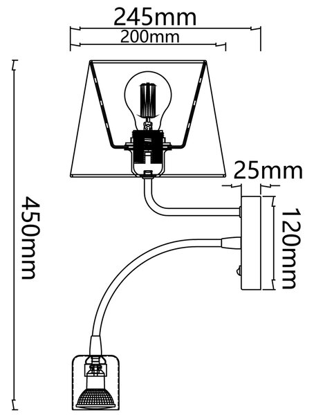 Applique da parete UaD Bianco IP20 1 x GU10 1 x E27 Aigostar