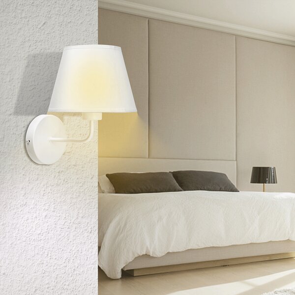 Applique da parete JUP Bianco IP20 1 x E27 Aigostar
